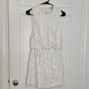 White sequin dress